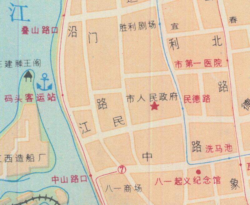 1985年《南昌-庐山交通旅游图》预览图3 1985年《南昌-庐山交通旅游图》预览图3