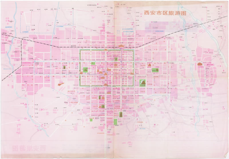 1985年《西安旅游图》预览图1 1985年《西安旅游图》预览图1