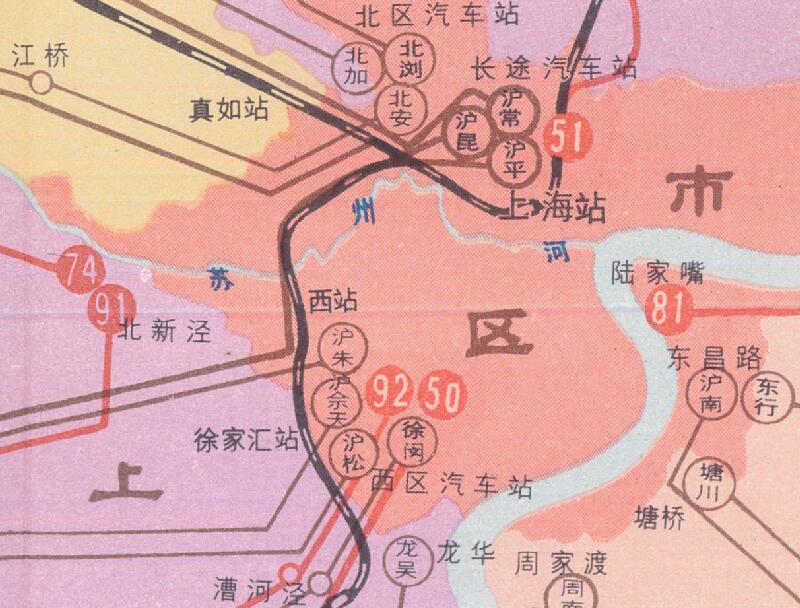 1973年《上海市交通图》预览图2 1973年《上海市交通图》预览图2