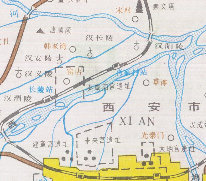 1985年《西安旅游图》预览图2 1985年《西安旅游图》预览图2