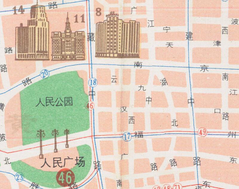 1973年《上海市交通图》预览图3 1973年《上海市交通图》预览图3
