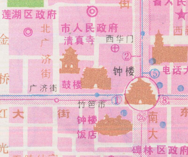 1985年《西安旅游图》预览图3 1985年《西安旅游图》预览图3