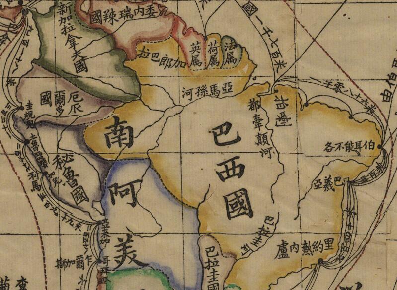 1875年《地球五大洲全图》预览图3 1875年《地球五大洲全图》预览图3