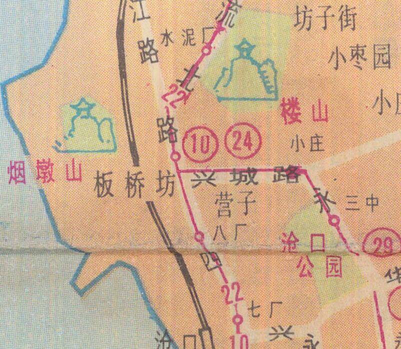 1986年《青岛游览交通图》预览图4