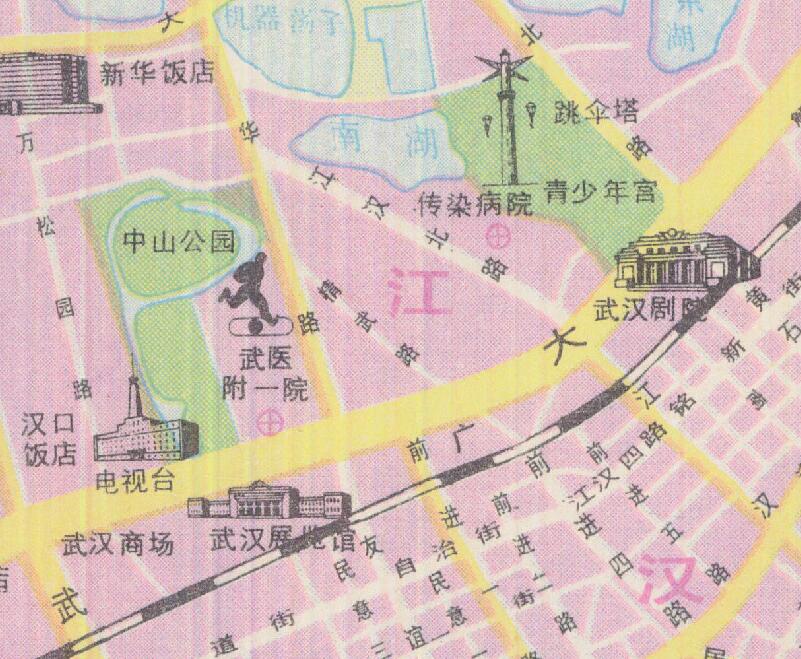 1986年《武汉市交通图》预览图2 1986年《武汉市交通图》预览图2