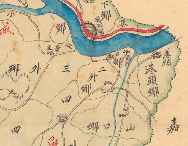 1941年《浙江省青田县乡镇区城详图》预览图2