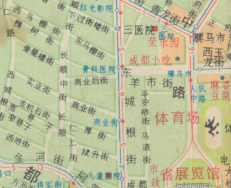 1988年《成都旅游图》预览图2 1988年《成都旅游图》预览图2