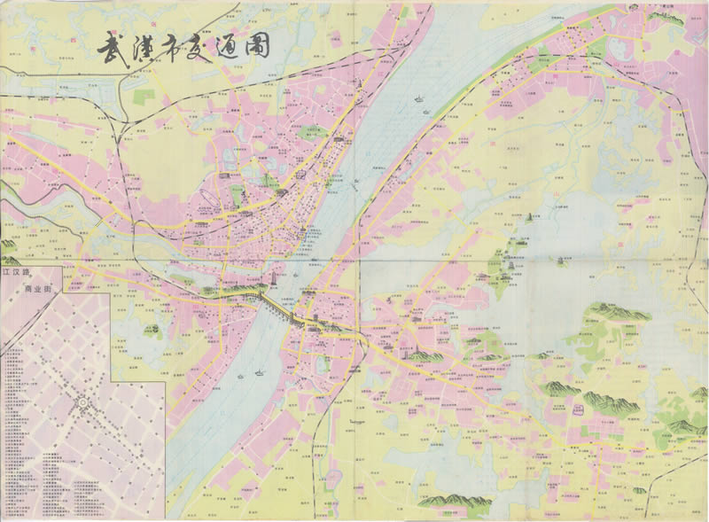 1986年《武汉市交通图》预览图1 1986年《武汉市交通图》预览图1