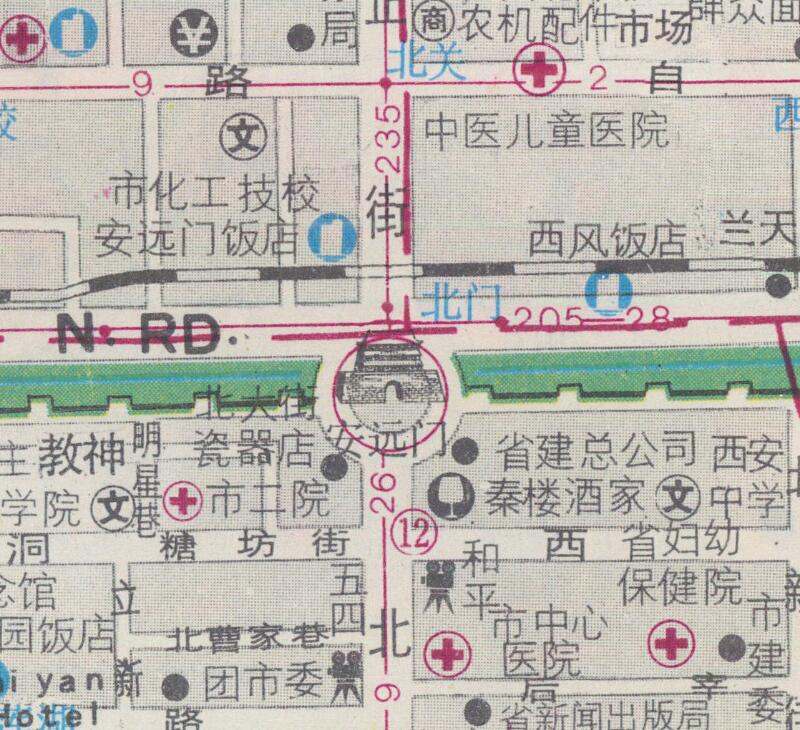 1999年《西安导游图》预览图3 1999年《西安导游图》预览图3
