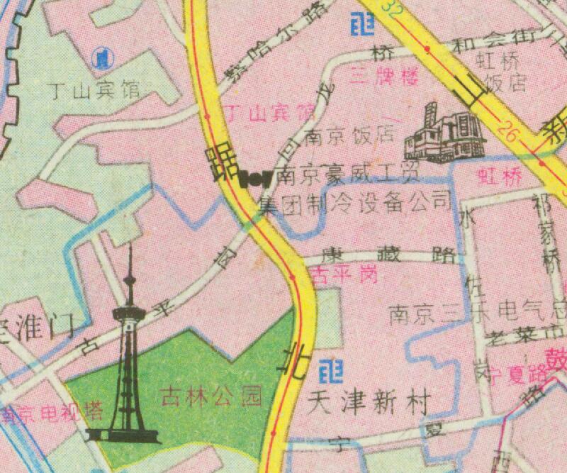 1997年《南京交通旅游图》预览图3 1997年《南京交通旅游图》预览图3