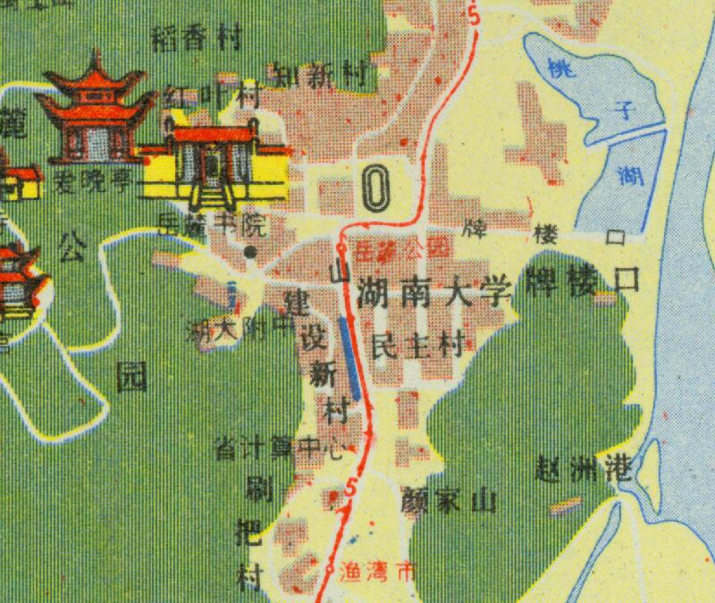 1987年《长沙旅游交通图》预览图4 1987年《长沙旅游交通图》预览图4