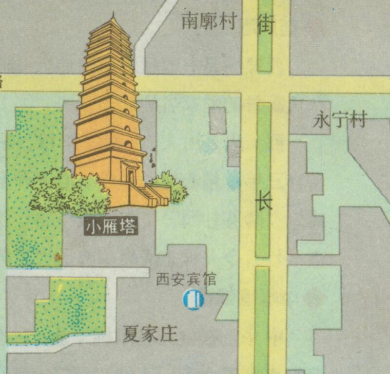 1984年《西安导游图》预览图4 1984年《西安导游图》预览图4