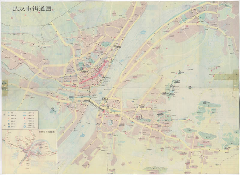 1987年《武汉交通图》预览图1 1987年《武汉交通图》预览图1