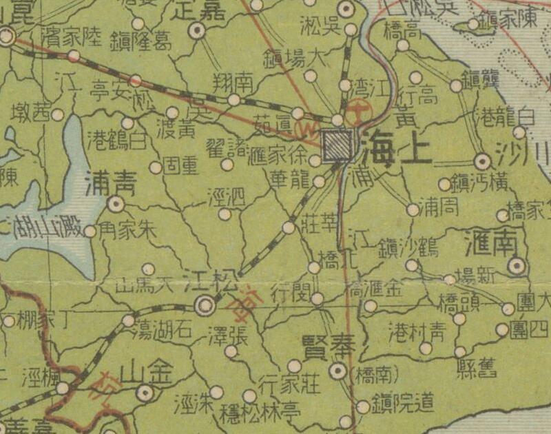 1939年《上海・南京附近》地形图预览图1
