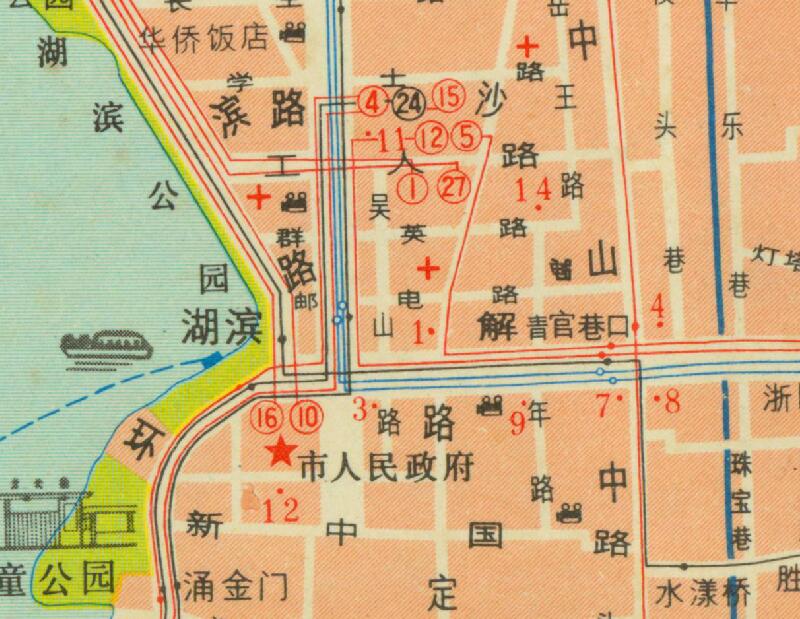1981年《杭州市交通游览图》预览图2 1981年《杭州市交通游览图》预览图2