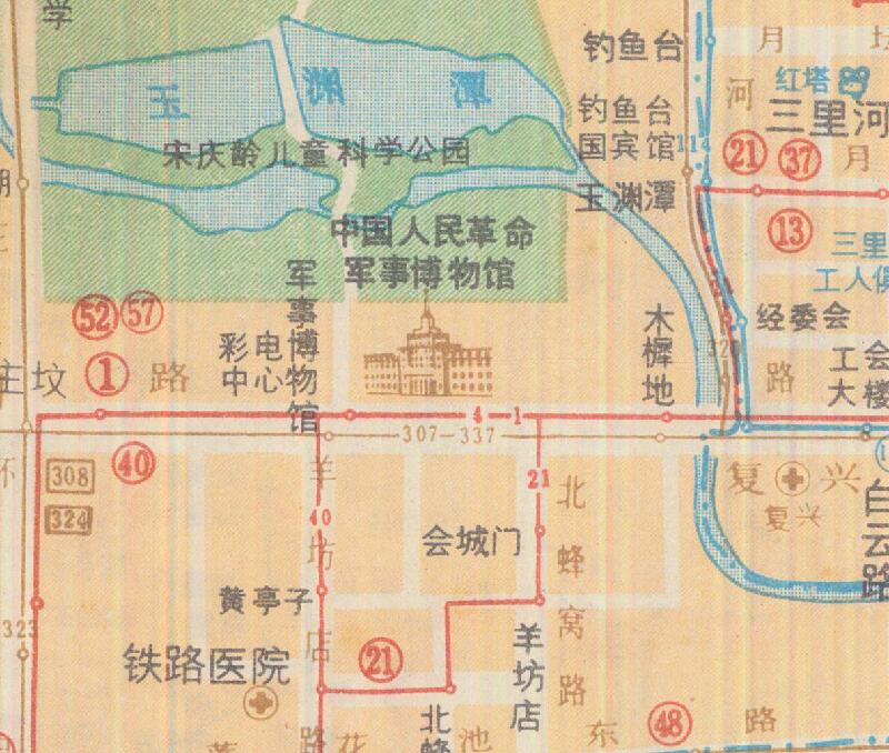 1987年《北京市区交通图》预览图4 1987年《北京市区交通图》预览图4
