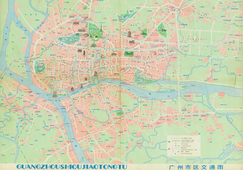 1986年《广州交通游览图》