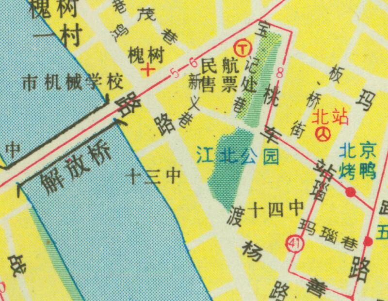 80年代《宁波交通旅游图》预览图3 80年代《宁波交通旅游图》预览图3