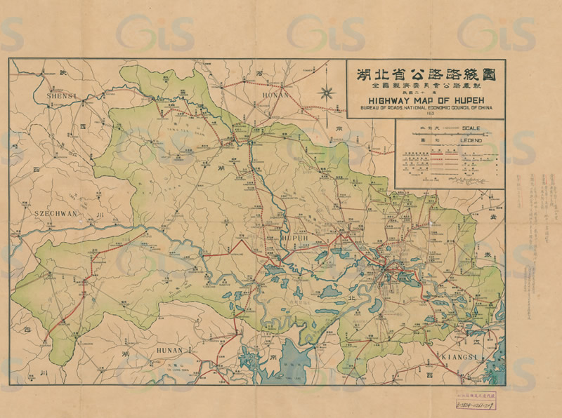 1931年《湖北省公路路线图》插图 1931年《湖北省公路路线图》插图