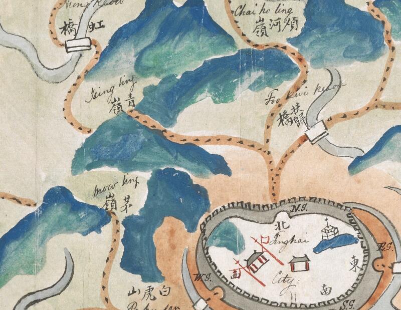 1841年后《定海县舆图》插图1 1841年后《定海县舆图》插图1