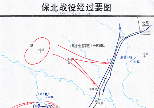 解放战争《保北战役经过要图》