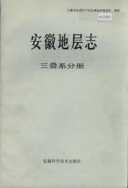 《安徽地层志 三叠系分册》.pdf_安徽省志