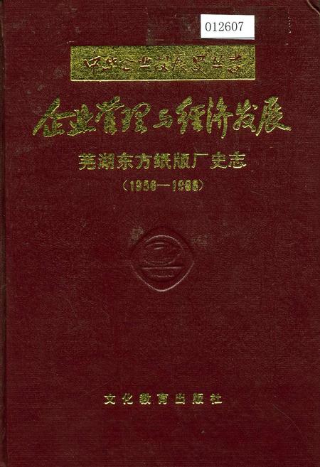 《芜湖东方纸版厂史志 企业管理与经济发展》.pdf_安徽省志