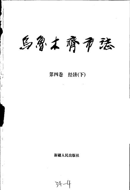 《乌鲁木齐市志 第四卷经济下》.pdf_新疆维吾尔自治区志插图1
