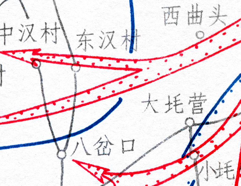 解放战争《荔北战役经过要图》插图2