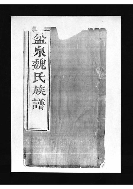 8481.盆泉魏氏族谱 [不分卷](别名：Penquan Wei Shi Zu Pu、魏氏族谱).pdf电子版插图1