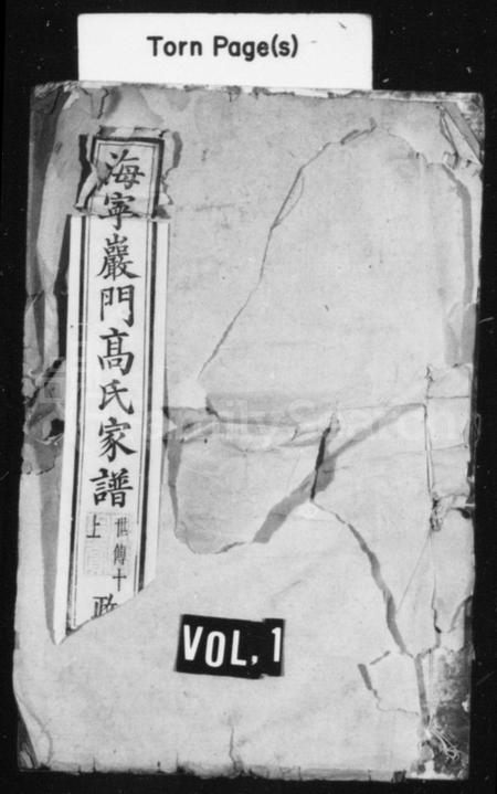 4145.高氏家谱 [26卷, 首末各1卷](别名：海宁严门高氏宗谱).pdf电子版插图1