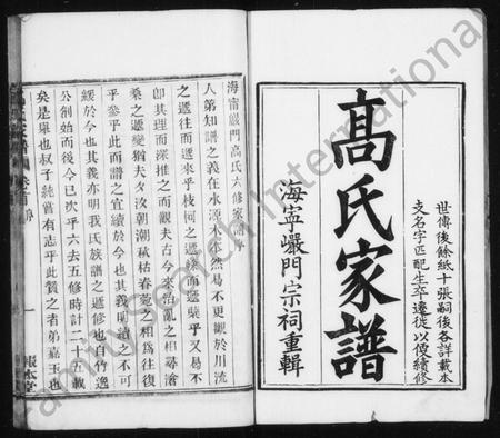 4146.高氏家谱 [33卷,首末各1卷](别名：海宁严门高氏宗谱).pdf电子版插图1