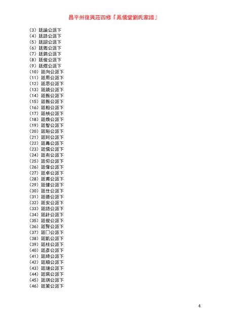 3856.昌平州复兴庄四修凤仪堂刘氏家谱 [4卷](别名：Changping Zhou Fuxing Zhuang Sixiu Fengyi Tang Liu Shi Jiapu、昌平州复兴庄四修凤仪堂刘氏家谱).pdf电子版插图4