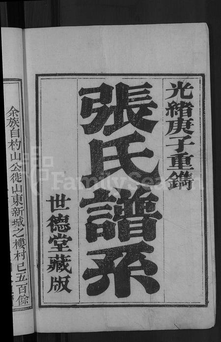 山东张氏-张氏谱系 [残卷](别名：楼村披阳张氏宗谱).pdf电子版插图2