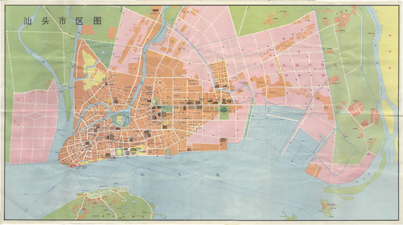 1988年《汕头市交通游览图》插图1 1988年《汕头市交通游览图》插图1