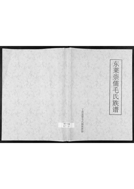 山东毛氏-东莱崇儒毛氏族谱[不分卷].pdf电子版