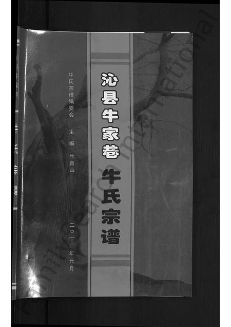 山西牛氏-沁县牛家巷牛氏宗谱 [不分卷].pdf电子版插图1