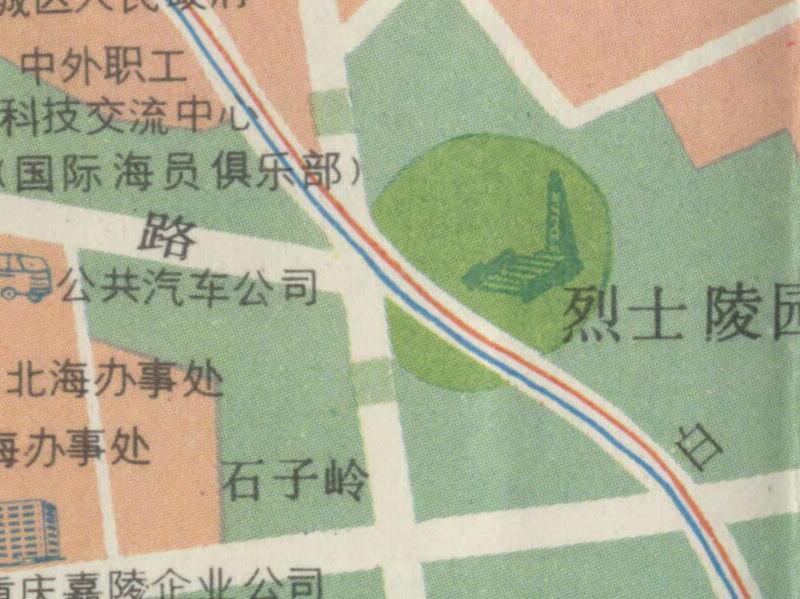 1988年《北海交通游览图》插图3 1988年《北海交通游览图》插图3