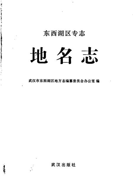 《东西湖区专志 地名志》.pdf电子版_湖北省志插图1