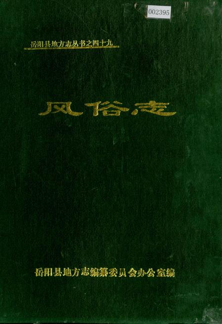 《岳阳县 风俗志》.pdf电子版_湖南省志