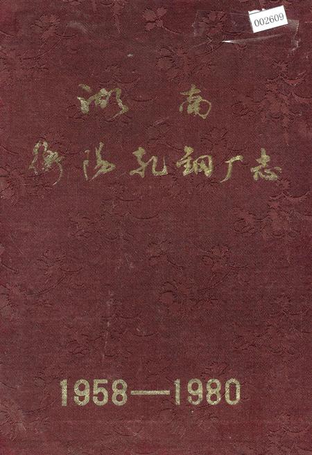 《湖南衡阳轧钢厂志》.pdf电子版_湖南省志