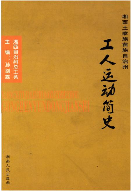 《湘西土家族苗族自治州工人运动简史》.pdf电子版_湖南省志