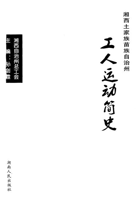 《湘西土家族苗族自治州工人运动简史》.pdf电子版_湖南省志插图1