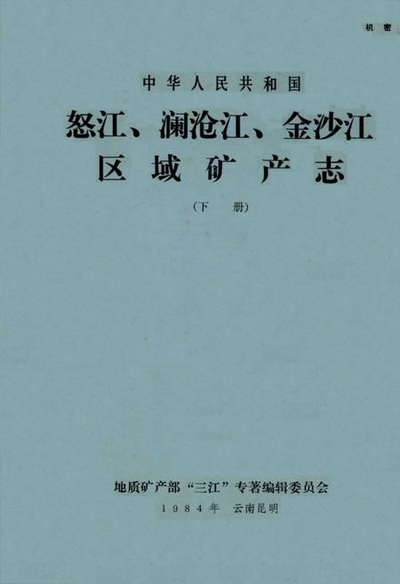 《怒江、澜沧江、金沙江区域矿产志(下册)》.pdf电子版_其他志插图