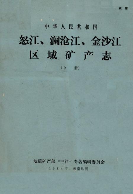 《怒江、澜沧江、金沙江区域矿产志(中册)》.pdf电子版_其他志插图