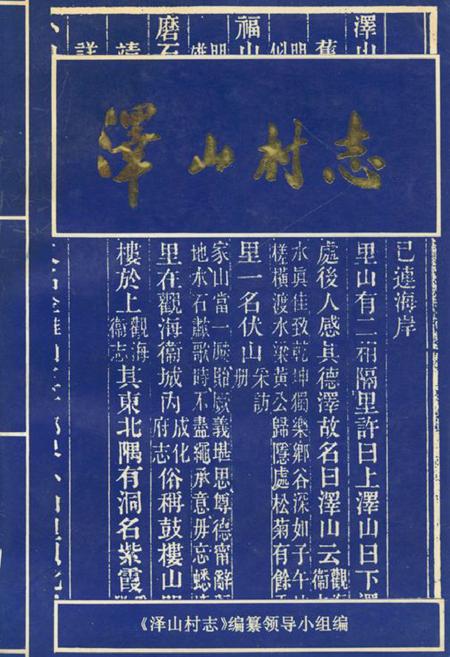 《泽山村志》.pdf电子版_浙江省志插图