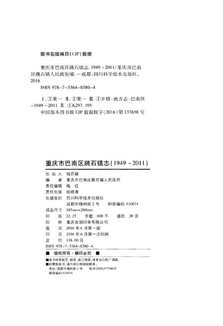 《重庆市巴南区跳石镇志》.pdf电子版_重庆市志插图2