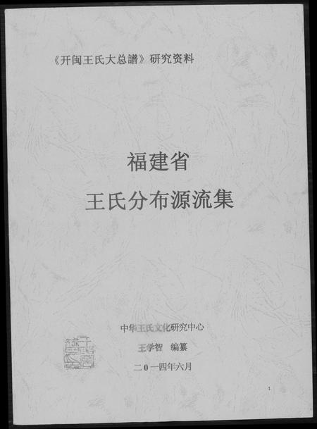 福建王氏族谱-福建省王氏分布源流集[2卷].pdf电子版插图