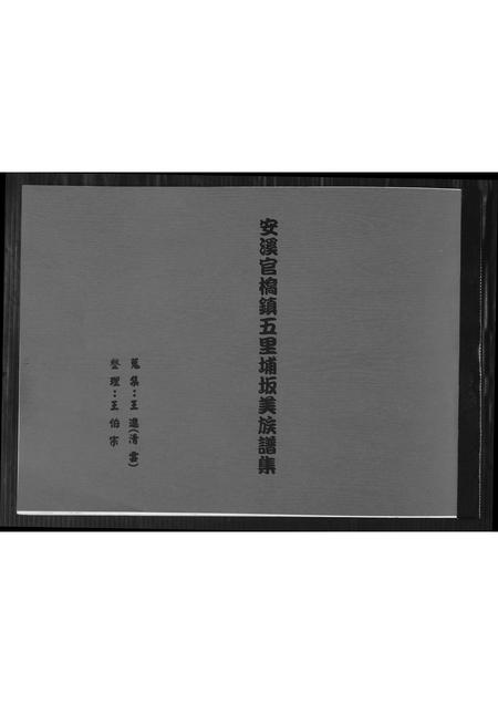 福建王氏族谱-[王氏]安溪官桥镇五里埔阪美族谱集.pdf电子版插图
