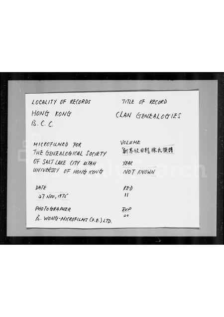 广东徐氏族谱-新界攸田村徐氏族谱.pdf电子版插图